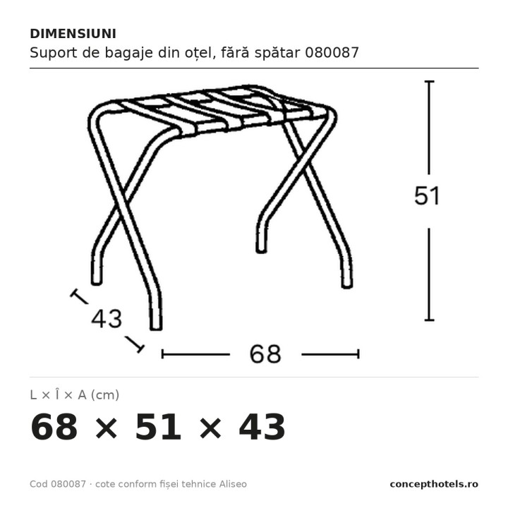 Steel Luggage Rack Without Backrest 080087