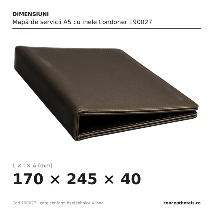 Mapă de servicii A5 cu inele Londoner 190027 – Aliseo