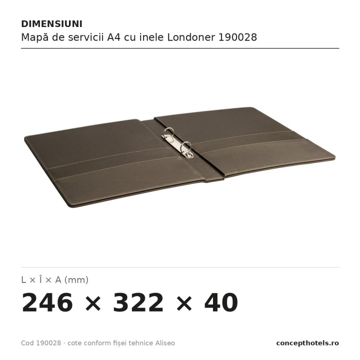 Mapă de servicii A4 cu inele Londoner 190028 – Aliseo