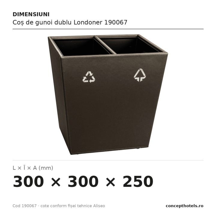 Coș de gunoi dublu Londoner 190067 – Aliseo