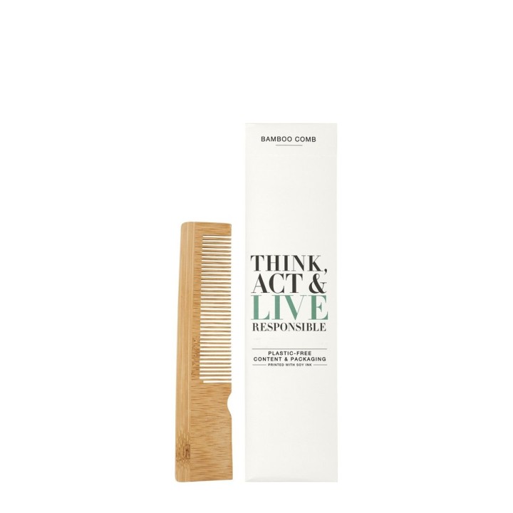 Pieptene din bambus Think, Act & Live Responsible Accessories