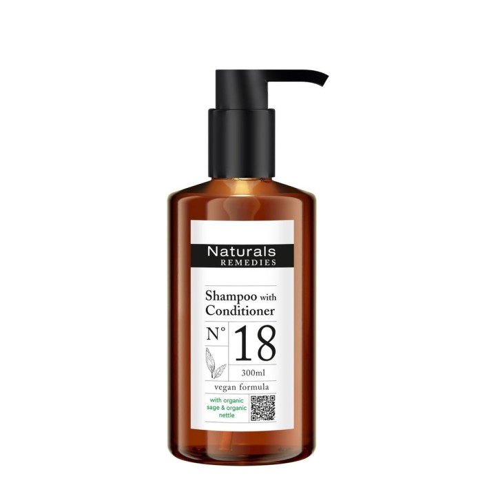 Șampon cu balsam Naturals Remedies, dozator Pump, 300 ml