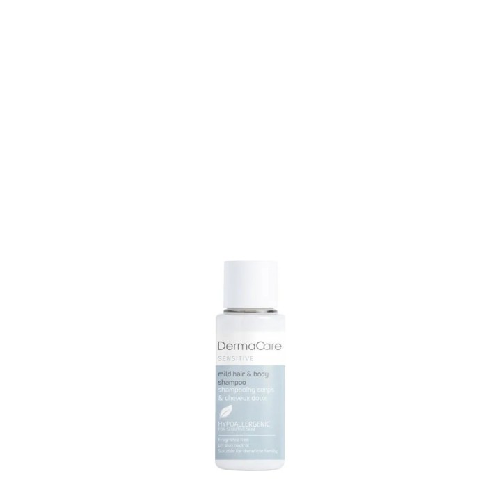 Șampon păr și corp Dermacare Sensitive, flacon, 30 ml