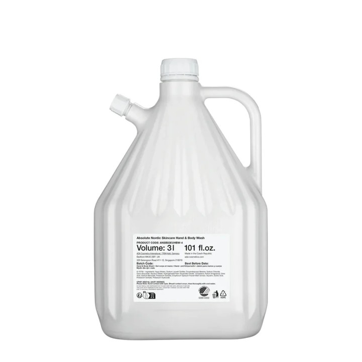 Absolute Nordic Skincare Hand & Body Wash, refill, 3 l