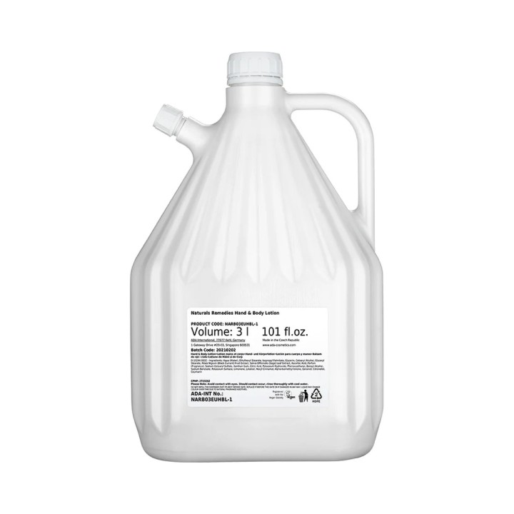 Naturals Remedies Hand & Body Lotion, refill, 3 l