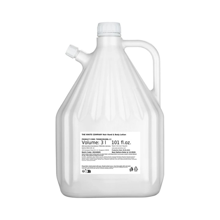 Loțiune de mâini și corp Noir The White Company, rezervă, 3 l