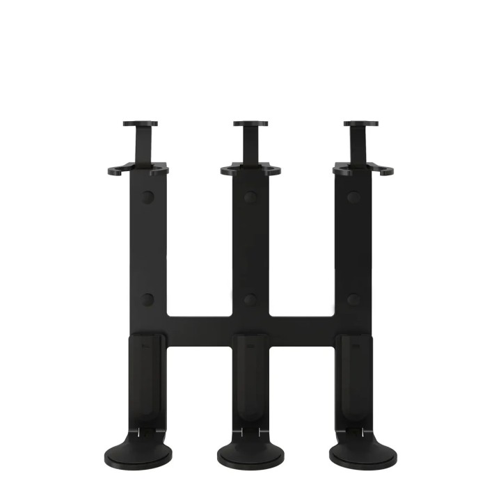 Tamper-proof bracket, triple, black, for 500 ml pump dispenser