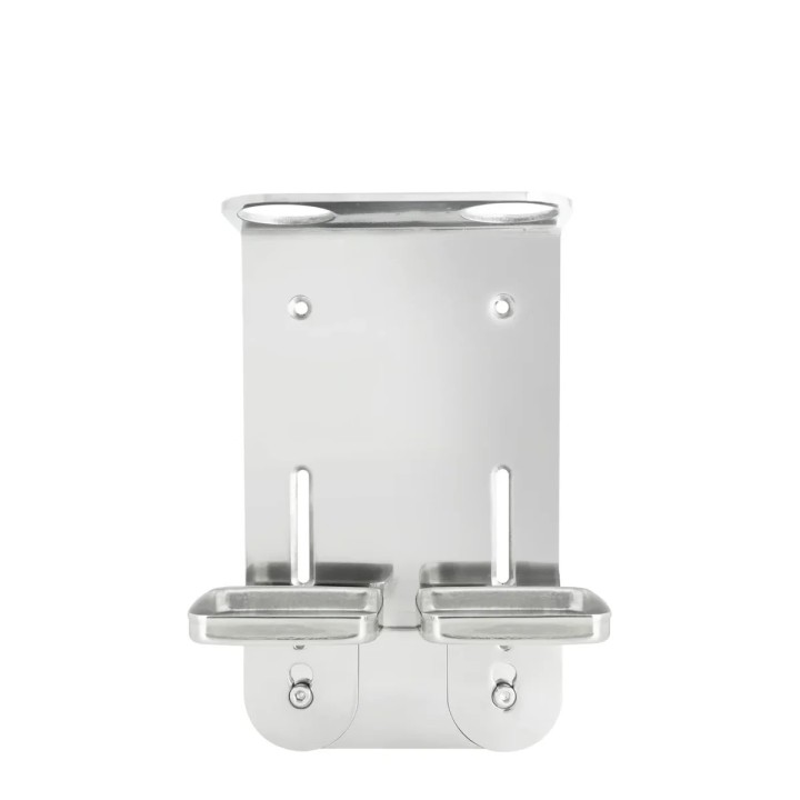 Stainless steel wall bracket, double, for Noir 300 ml pump dispenser