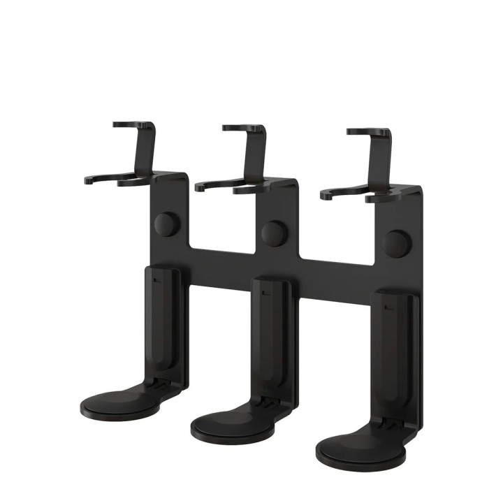 Tamper-proof bracket, triple, black, for 300–370 ml pump dispenser