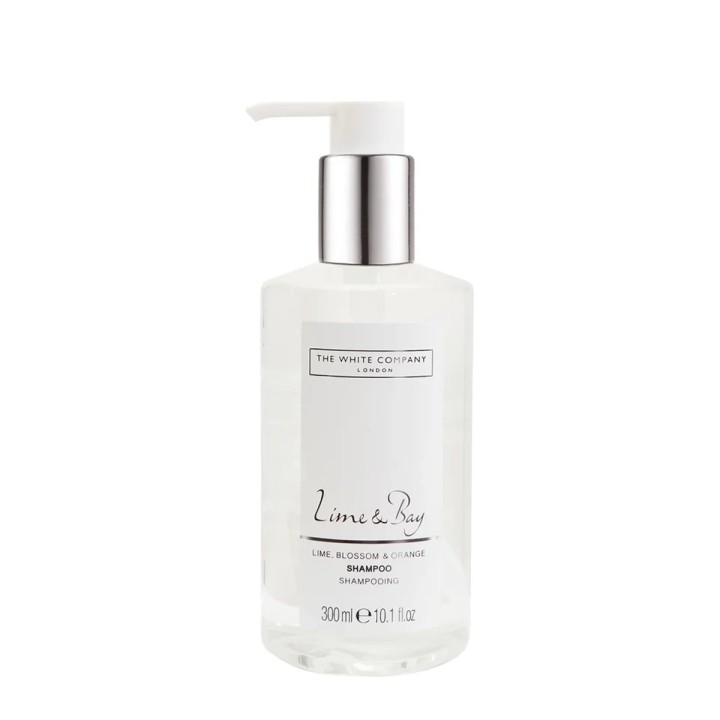 The White Company Lime & Bay Shampoo, Pump dispenser, 300 ml