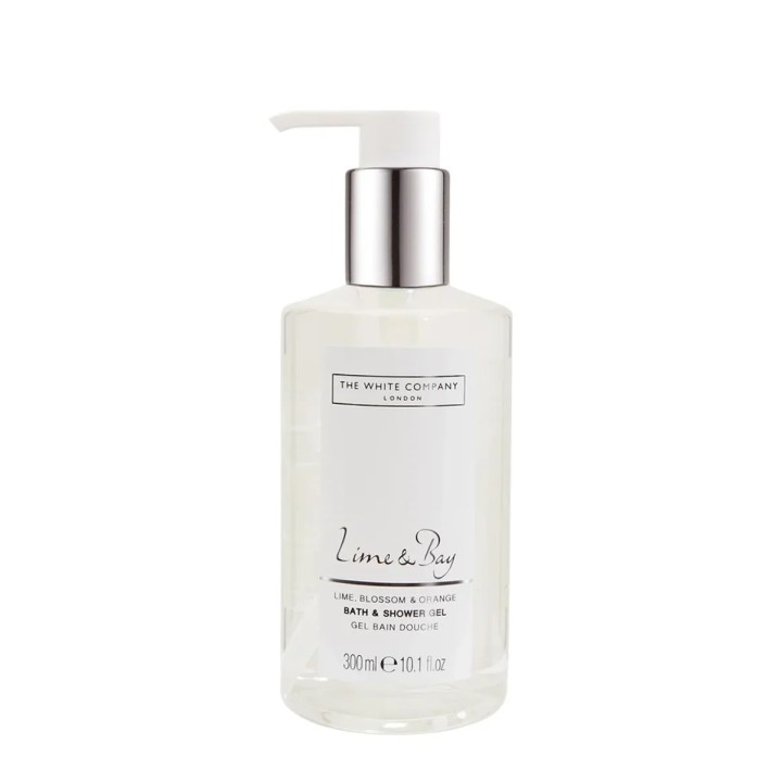 Gel de duș Lime & Bay The White Company, dozator Pump, 300 ml