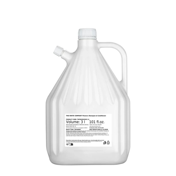 The White Company Flowers Shampoo & Conditioner, refill, 3 l